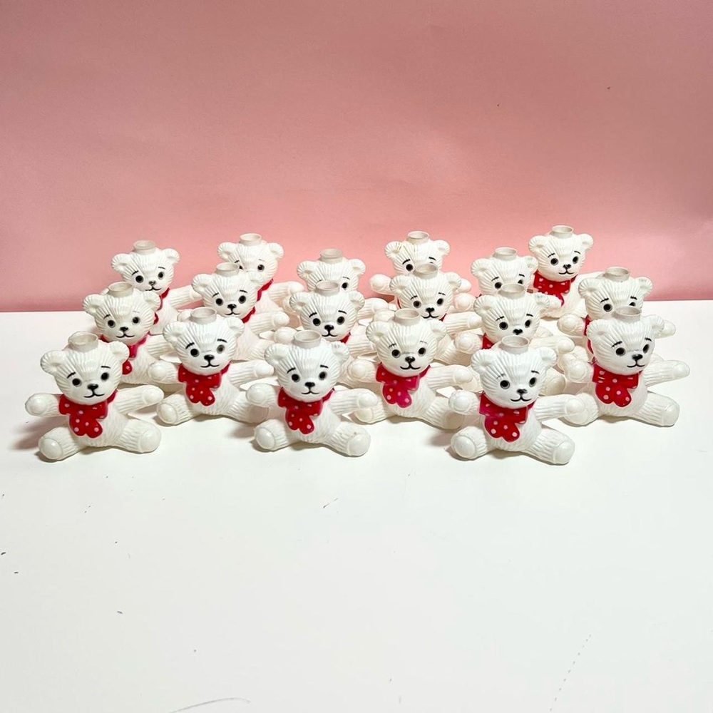 Vintage retro teddy bear holiday Christmas string light covers